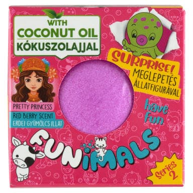 Funimals fürdőgolyó meglepetéssel, gránátalma - 100 g