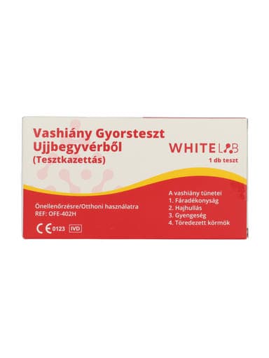 Whitelab vashiány gyorsteszt ujjbegyvérből - 1 db