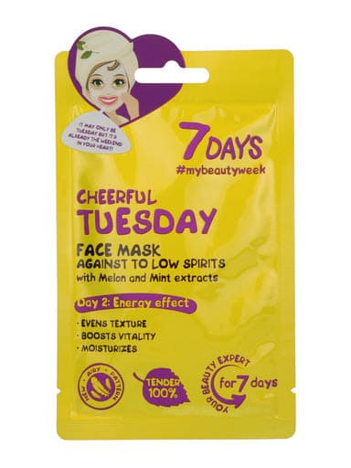 7Days Vidám Kedd arcmaszk sárgadinnye és menta kivonatokkal - 28 g