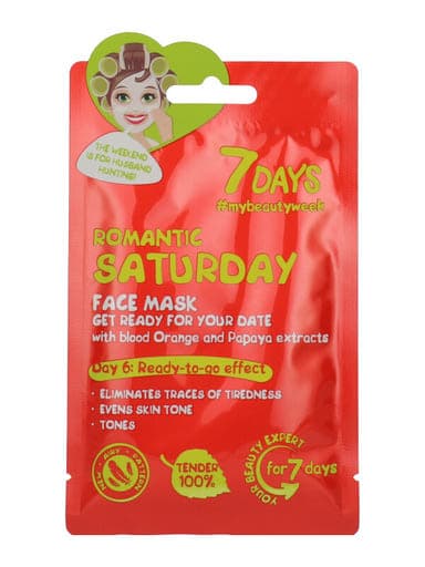 7Days Romantikus Szombat arcmaszk vérnaranccsal - 28 g
