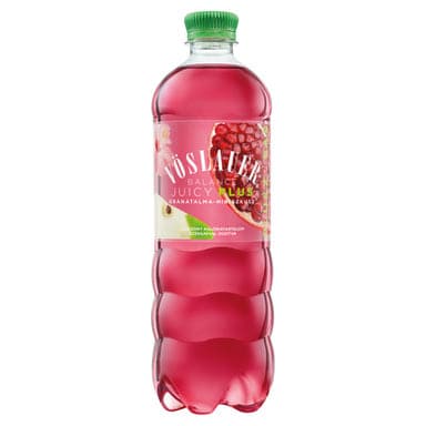 Vöslauer Balance Juicy Plus szénsavas üdítőital hozzáadott vassal gránátalma-hibiszkusz ízű -750 ml