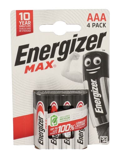 Energizer Max AAA elem - 4 db