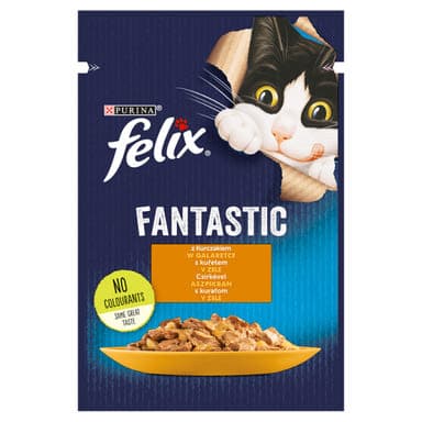 Felix Fantastic alutál macskáknak csirkével aszpikba - 85 g