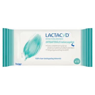 Lactacyd törlőkendő antibakteriális - 15 db