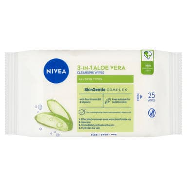 Nivea naturally good arcttisztító kendő - 25 db