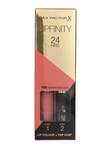 Max Factor Lipfinity kétlépcsős tartós ajakrúzs /006 always delicate - 1 db