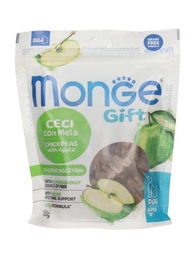 Monge Gift jutalomfalat kutyáknak csicseriborsó és almával - 150 g