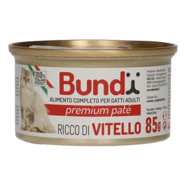 Bundy teljes értékű macska konzerv borjúhússal - 85 g