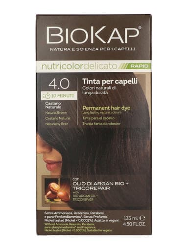 Biokap Nutricolor Rapid tartós hajfesték /4.0 Natural Brown - 1 db