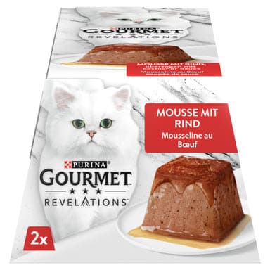 Purina Gourmet Revelations pástétom marhával és szósszal nedves macskaeledel 2 x 57 g - 114 g