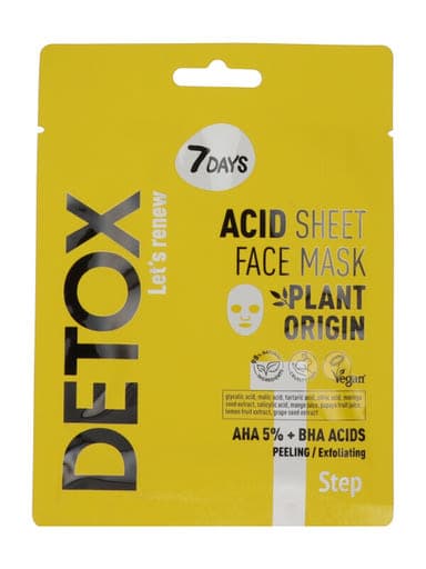 7Days Detox arcmaszk AHA és BHA savakkal - 25 g