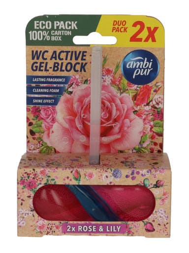 Ambi Pur Rose & Lily aktív WC illatosító 2x45g - 90 g