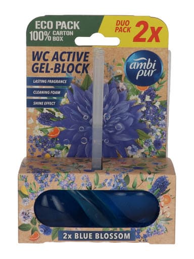Ambi Pur Blue Blossom aktív WC illatosító 2x45g - 90 g
