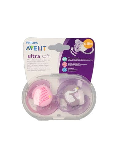 Avent Extra Soft játszócumi, lány 6-18 hónapis korig - 2 db