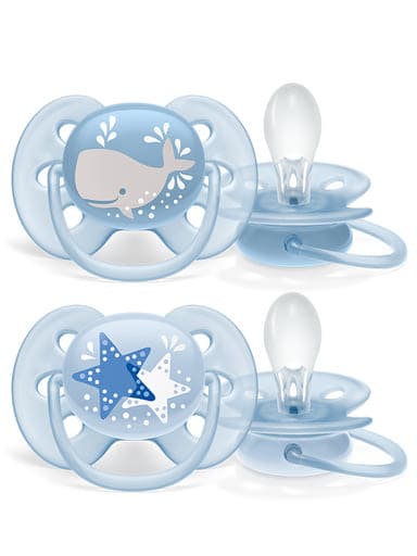 Avent játszócumi 6-18 hónapos kortól, fiú extra soft - 2 db
