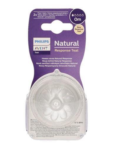Philips Avent Natural Response etetőcumifej 0 hónapos kortól 1. átfolyási sebességű - 2 db