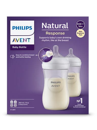 Philips Avent Natural Response cumisüveg 1 hónapos kortól 260 ml - 2 db