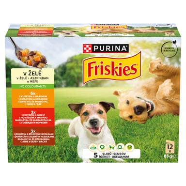 Friskies Adult aszpikos alutasak kutyáknak 12*85g - 1020 g