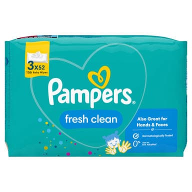 Pampers törlőkendő fresh clean (3*52) - 156 db