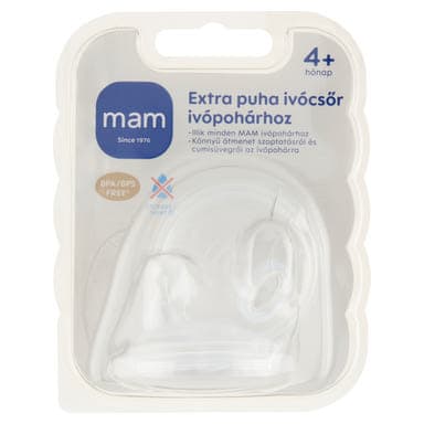 Mam Aszimmetrikus Extra Puha Ivócsőr 4 Hónapos Kortól - 2 db