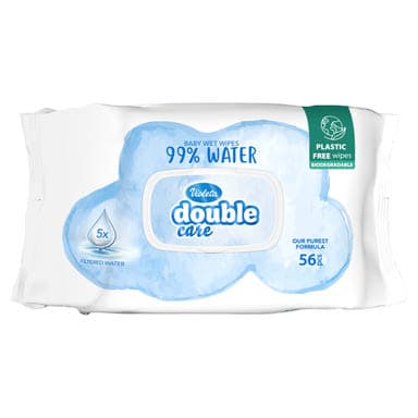 Violeta Double Care popsitörlő 99% vízzel - 56 db
