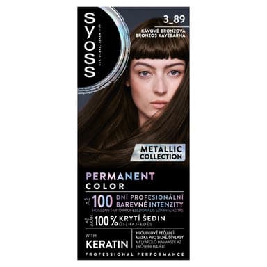 Syoss Color tartós hajfesték /3.89 bronzos kávébarna - 1 db