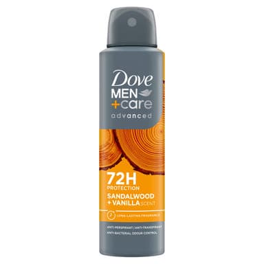Dove Men+Care Advanced Sandalwood + Vanilla Scent dezodor spray - 150 ml
