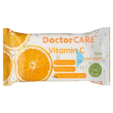 Doctocare nedves törlőkendő c-vitaminnal - 15 db