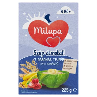 Milupa Szép álmokat! tejpép eper-banánízű 7-gabonás 8 hónapos kortól - 225 g