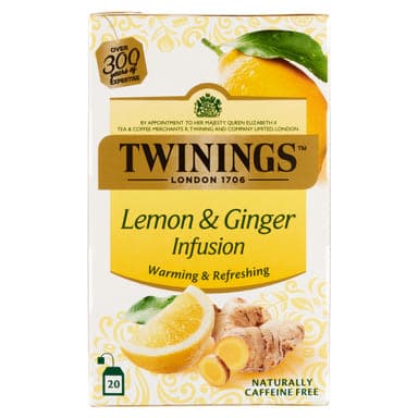 Twinings citrom és gyömbér herbatea 20 x 1,5g - 30 g