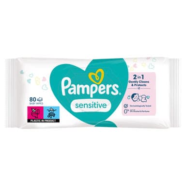 Pampers sensitive törlőkendő - 80 db