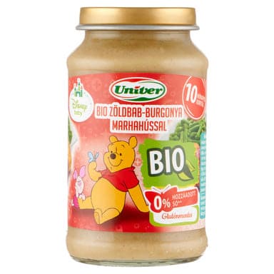 Univer Bébiétel Zöldbab Burgonyával És Marhahús Ízesítéssel 10 Hónapos Kortól - 220 g
