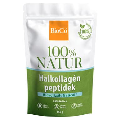 BioCo 100% Natur halkollagén peptideket tartalmazó étrend-kiegészítő por - 150 g