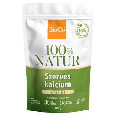 BioCo 100% Natur szerves kalcium-citrát tasakos por - 200 g