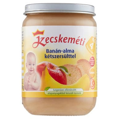 Kecskeméti Bébiétel Banán Alma Kétszersült 4 Hónapos Kortól - 190 g