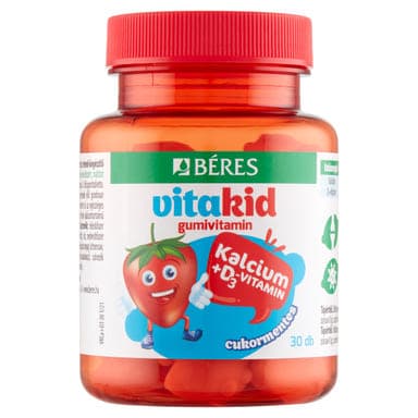 Béres Vita Kid Kálcium+D3 Gumivitamin - 30 db