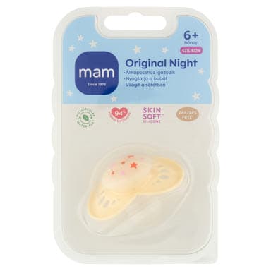 MAM Original Night szilikon alvócumi 6 hónapos kortól - 1 db