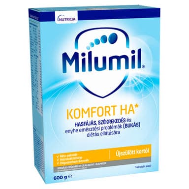 Milumil Komfort HA 1 speciális gyógyászati célra szánt élelmiszer 0 hónapos kortól - 600 g
