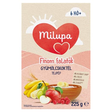 Milupa Finom falatok gyümölcskoktél tejpép 6 hónapos kortól - 225 g