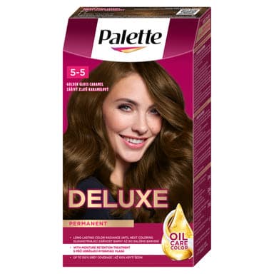 Palette Deluxe 5-5 ragyogó világosbarna intenzív krémhajfesték (555) - 1 db