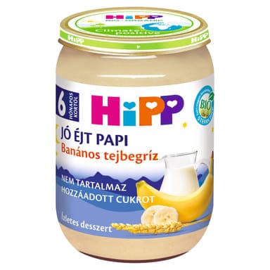 Hipp bio Jó éjt tejbegríz banános 6 hónapos kortól - 190 g