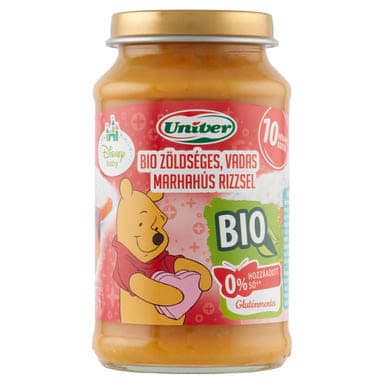 Univer Bébiétel Zöldséges Vadas Marhaús Rizzsel Ízesítéssel 10 Hónapos Kortól - 220 g