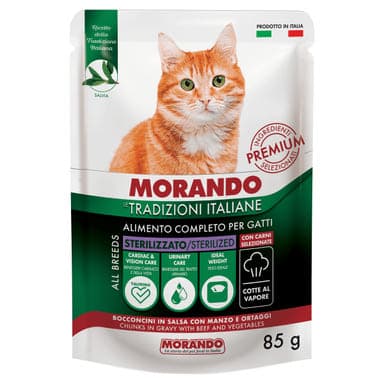 Morando zselés alutasak macskáknak marhával és zöldségekkel - 85 g