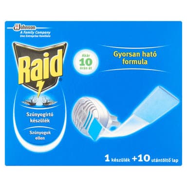 Raid elektromos szúnyogírtó készülék utántöltő lappal - 10 db