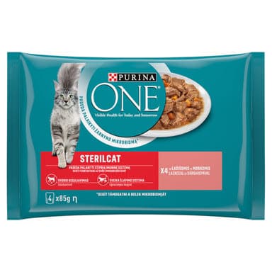 Purina one alutasak macskáknak lazac és sárgarépa 4*85 g - 340 g