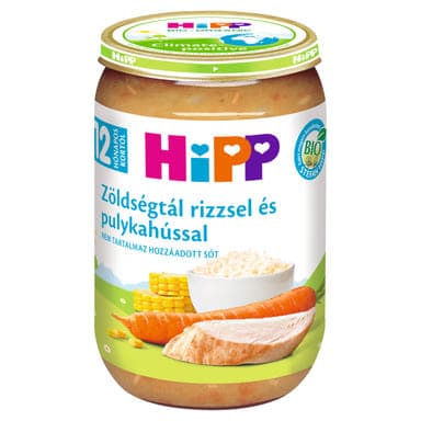 Hipp Bébiétel Zöldségtál Pulykahús Ízesítéssel 12 Hónapos Kortól - 220 g