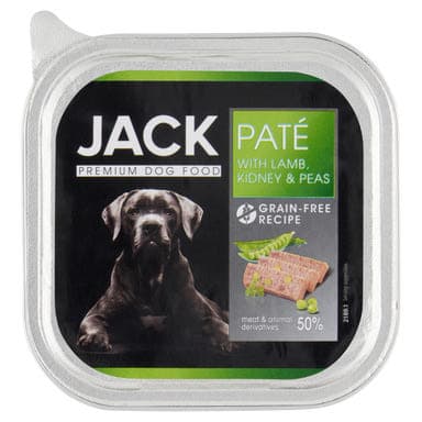 Jack Premium alutál pástétom bárányhússal, vesével és zöldborsóval - 150 g