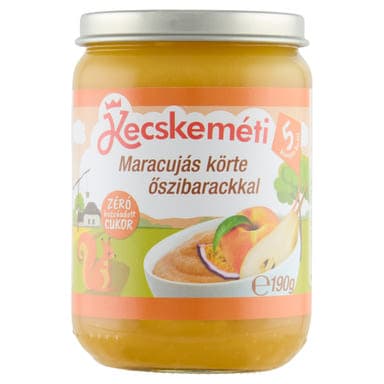 Kecskeméti bébiétel őszibarack-maracuja ízesítéssel 4/5 hónapos kortól - 190 g