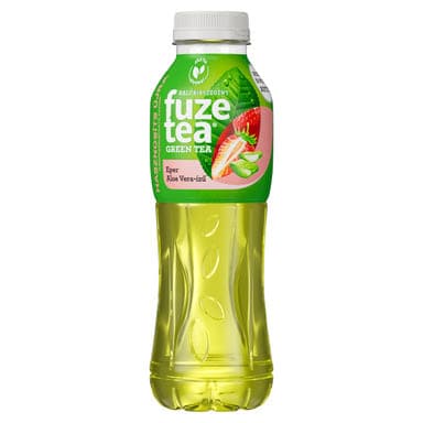 FuzeTea szénsavmentes eper-aloe vera-ízű üdítőital zöld tea kivonattal - 500 ml