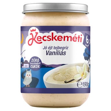Kecskeméti Jó Éjszakát Tejbegríz Burbon Vanilliás 6 Hónapos Kortól - 190 g